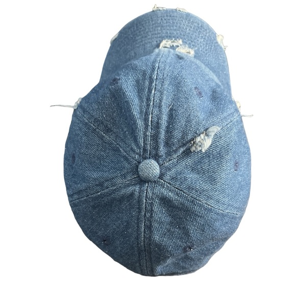KBethos Vintage Washed Distressed Blue Denim Fitted Hat Size XS - 6 5/8 - Picture 3 of 7